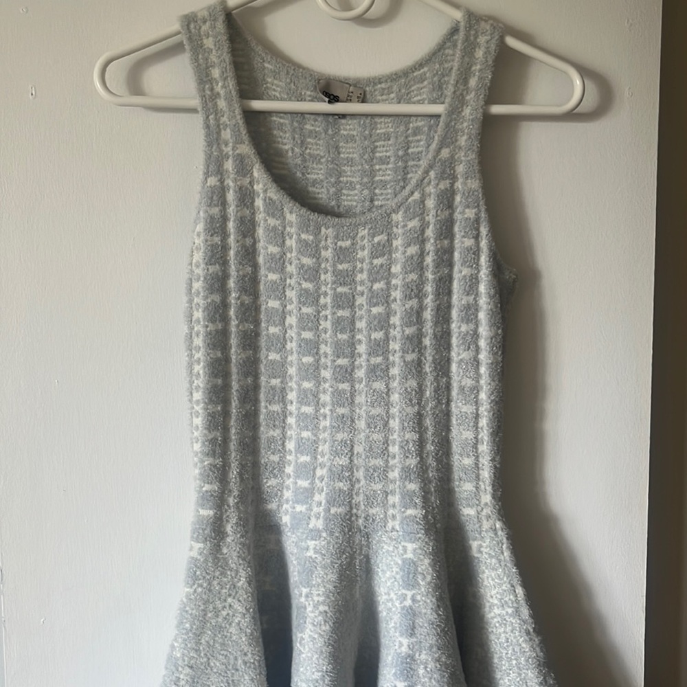 Light blue ASOS size 0 fuzzy mini dress